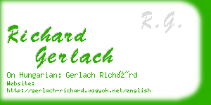 richard gerlach business card